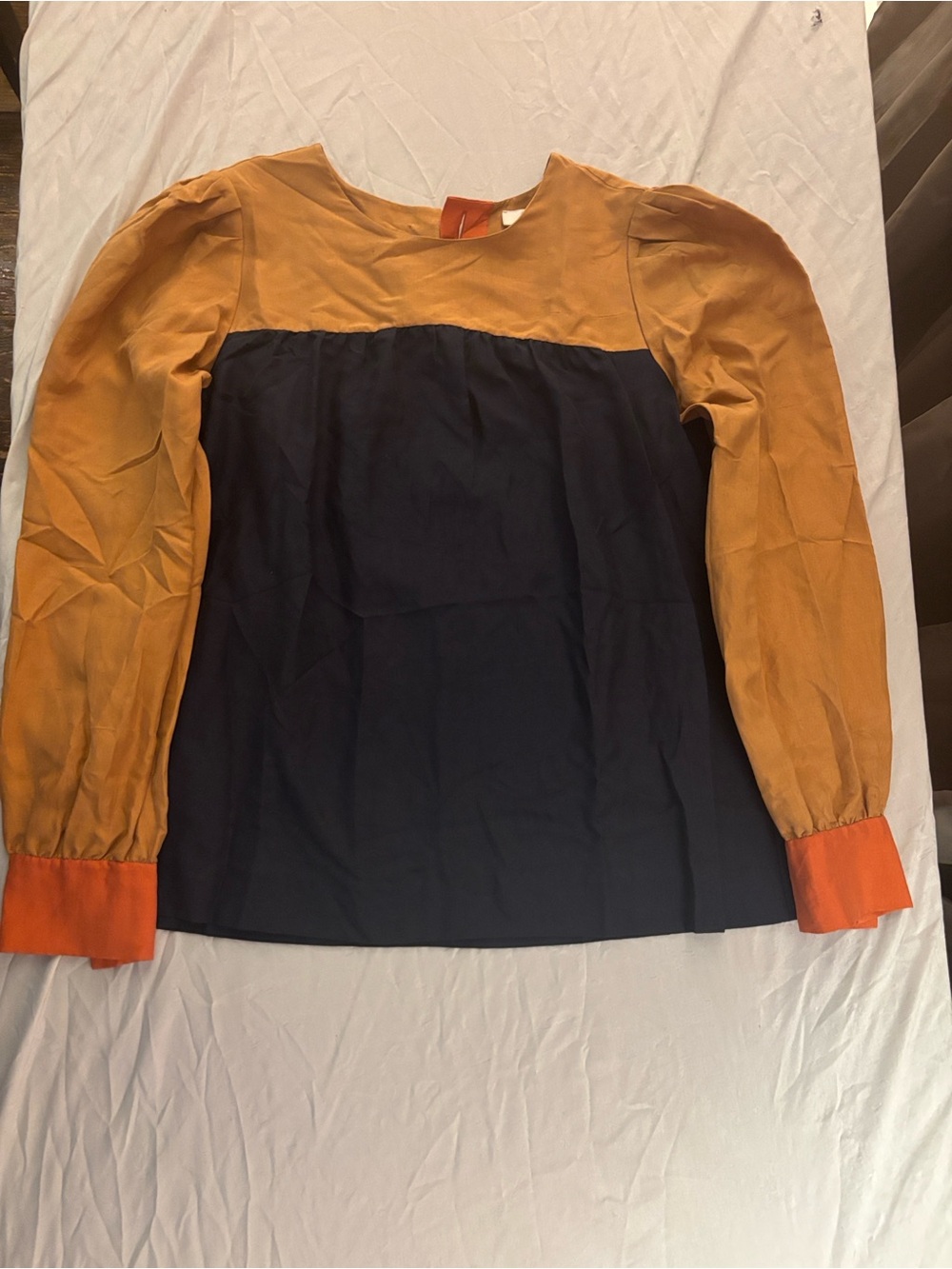 Vintage Chloé long sleeve color block top with 3 back buttons